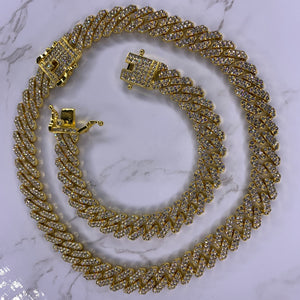 12 mm Prong Cuban Link Necklace